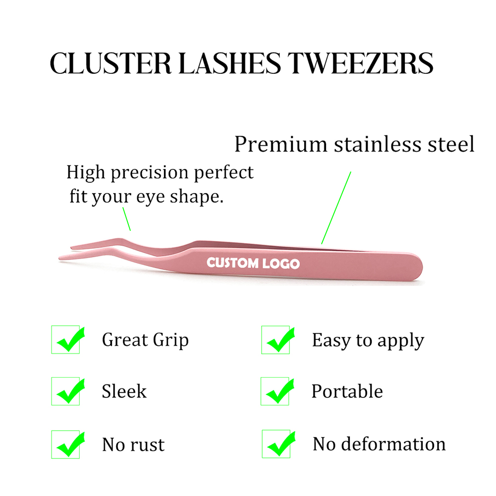 pink lash tweezers
