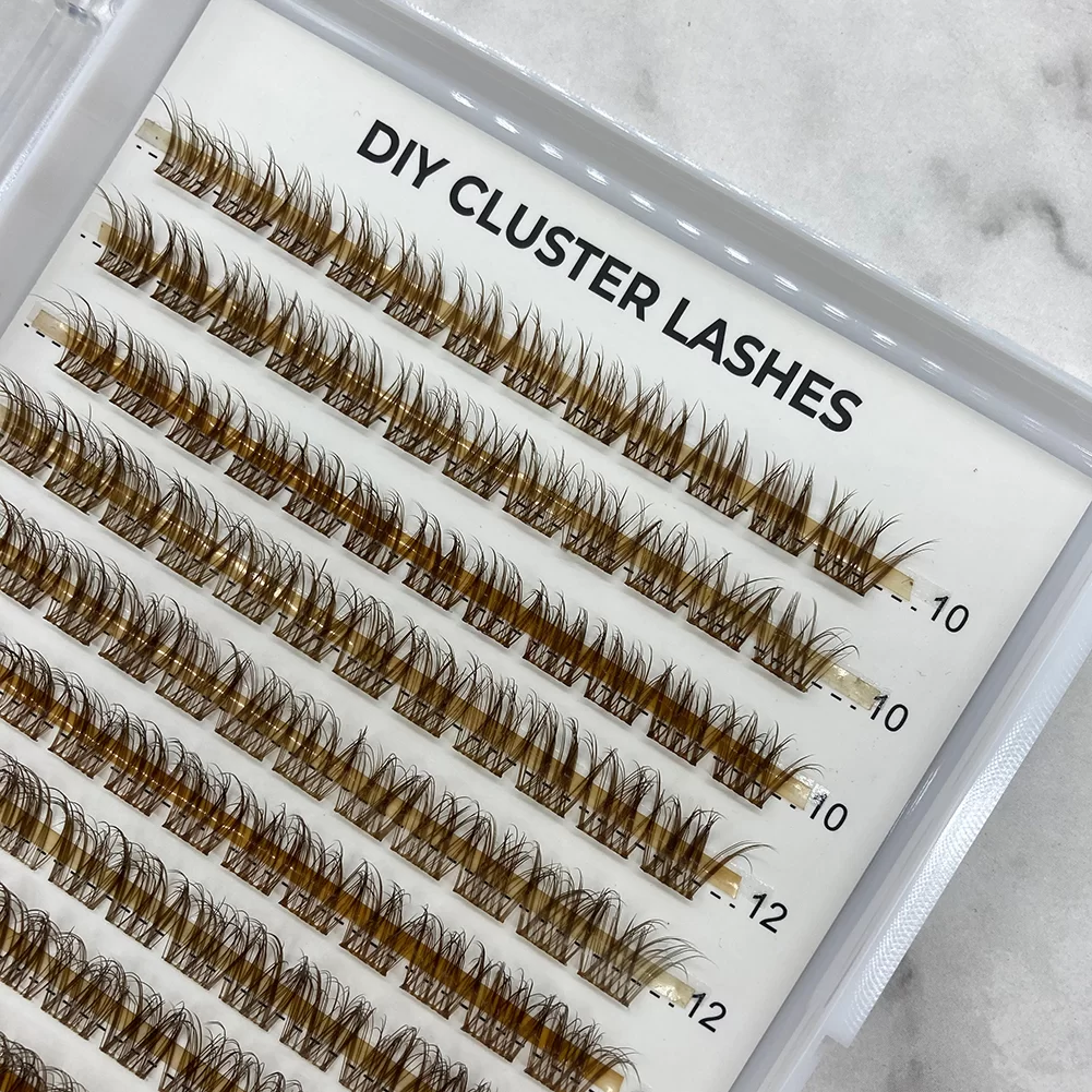 brown lash clusters