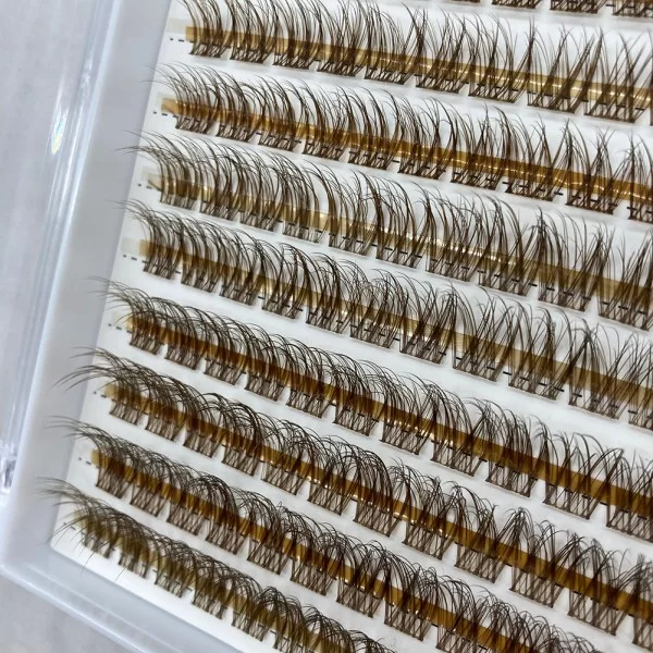 brown lash clusters