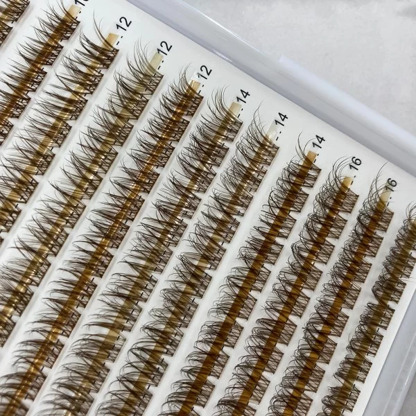 brown lash clusters